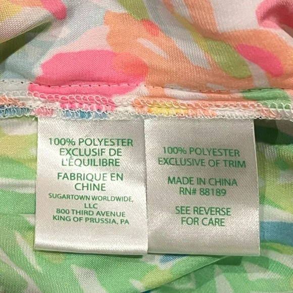 Lilly Pulitzer Daisy Romper Seaspray Lovers Coral Multi Strapless Size XS - Picture 11 of 11